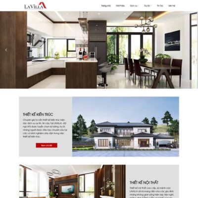 Thiết kế web giới thiệu công ty thiết kế kiến trúc, nội thất giống Ahome