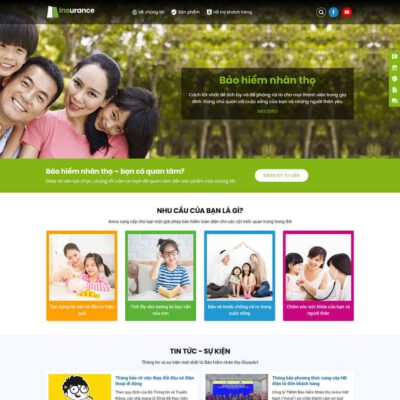Thiết kế web giới thiệu dịch vụ bảo hiểm