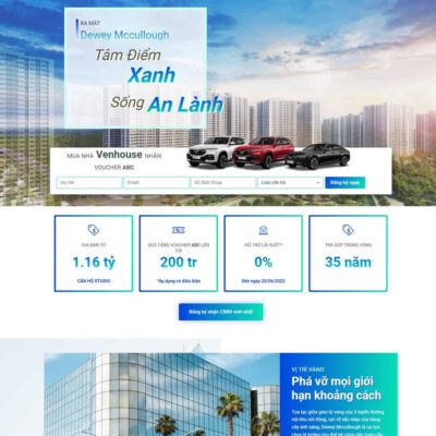 Thiết kế web Landing page bất động sản 10