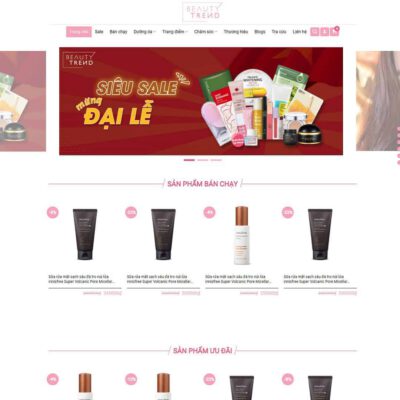 Thiết kế web Shop bán mỹ phẩm