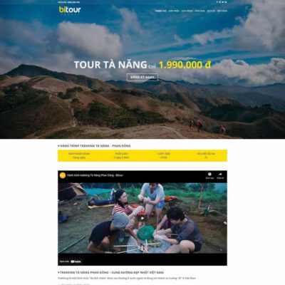 Thiết kế web landing page giới thiệu tour du lịch