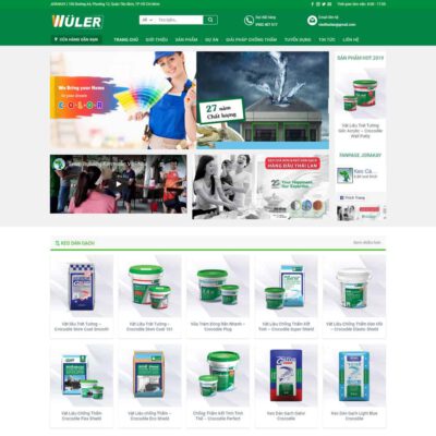 Thiết kế web cửa hàng bán sơn, bột sơn