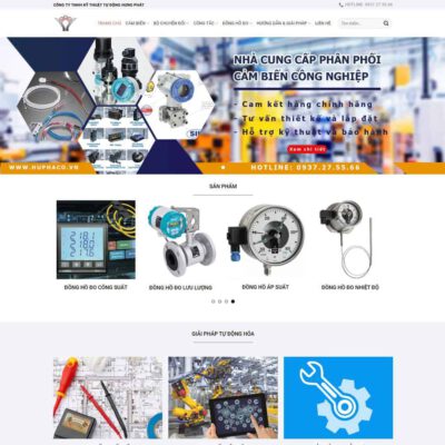 Thiết kế web công ty bán cảm biến công nghiệp