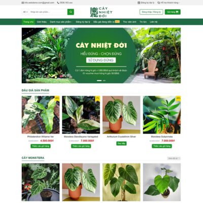 Thiết kế web bán cây xanh 02