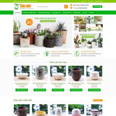 Thiết kế web bán chậu cây cảnh văn phòng