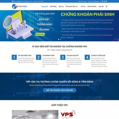 Thiết kế web công ty chứng khoán
