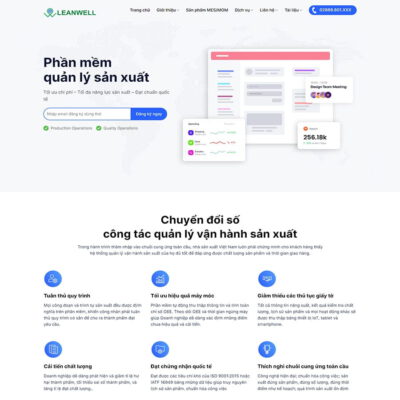 Thiết kế web giới thiệu phần mềm quản lý sản xuất