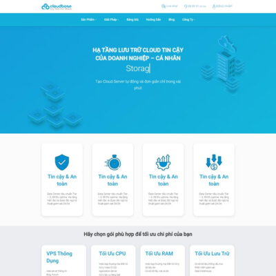 Thiết kế web dịch vụ Cloud Server