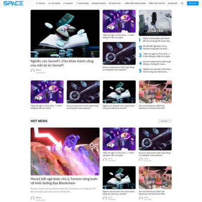 Thiết kế web tin tức bitcoin, crypto 02