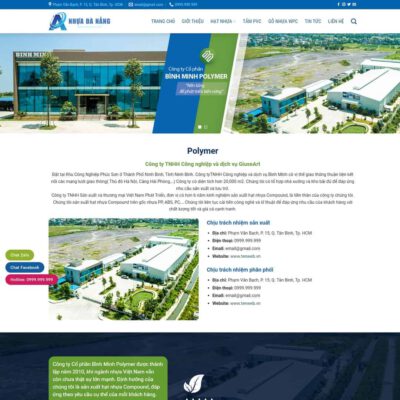 Thiết kế web giới thiệu công ty sản xuất hạt nhựa