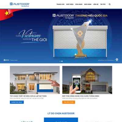 Thiết kế web công ty cửa nhôm, cửa cuốn