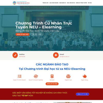 Thiết kế web đào tạo cử nhân