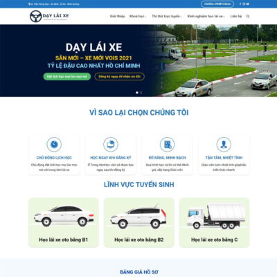 Thiết kế web dạy lái xe 02