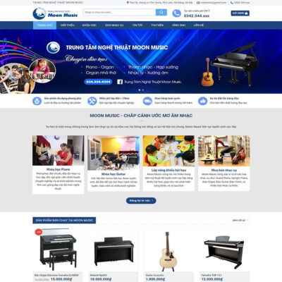 Thiết kế web trung tâm dạy nhạc
