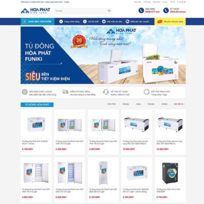 Thiết kế web điện lạnh 03