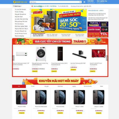 Thiết kế web điện máy xanh