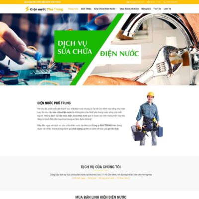 Thiết kế web dịch vụ sửa chữa điện nước