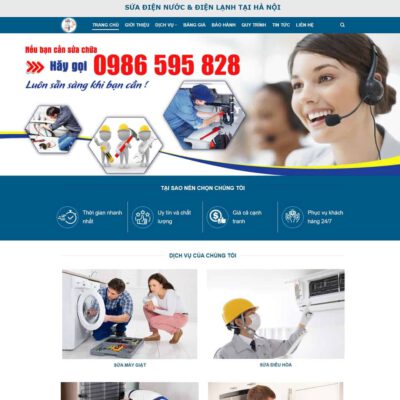 Thiết kế web sửa chữa điện lạnh 02