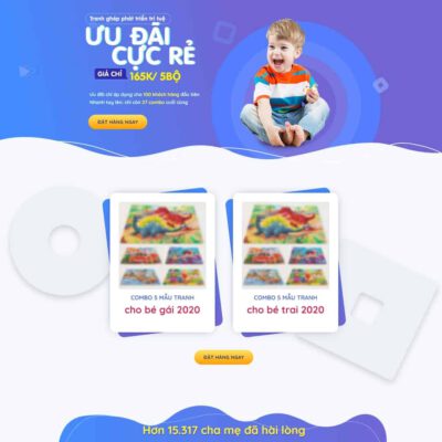 Thiết kế web Landing page đồ chơi xếp hình
