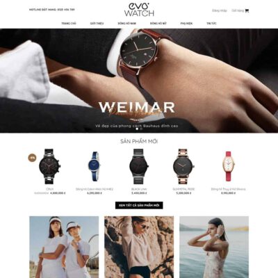 Thiết kế web bán đồng hồ, thời trang