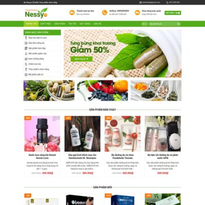 Thiết kế web bán hàng dược phẩm, mỹ phẩm