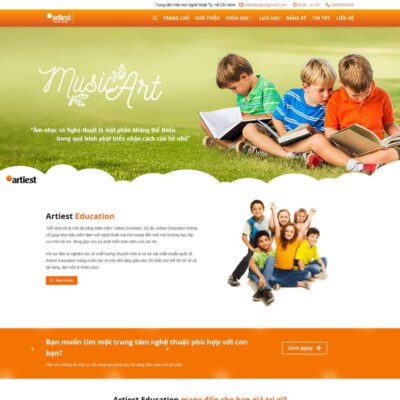 Thiết kế web khóa học nghệ thuật