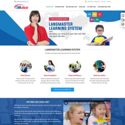 Thiết kế web giới thiệu khóa học tiếng anh