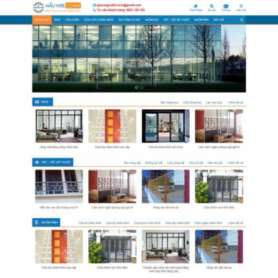 Thiết kế web cơ khí, nhôm kính
