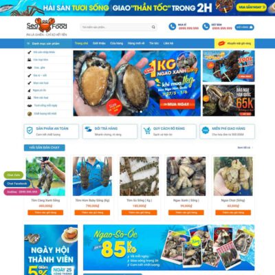 Thiết kế web cửa hàng bán Hải Sản
