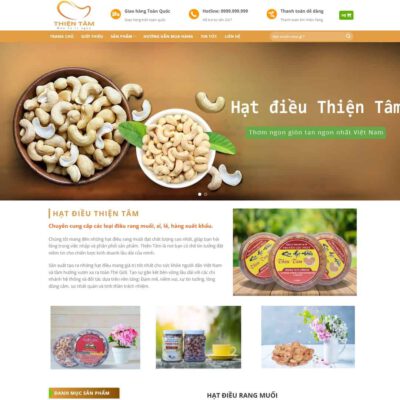 Thiết kế web bán hạt điều, thực phẩm 02