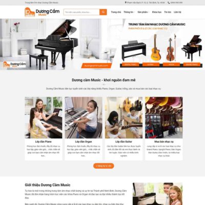 Thiết kế web đào tạo học đàn