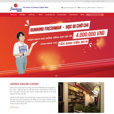 Thiết kế web trung tâm học tiếng anh