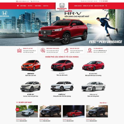 Thiết kế web bán ô tô Honda 02