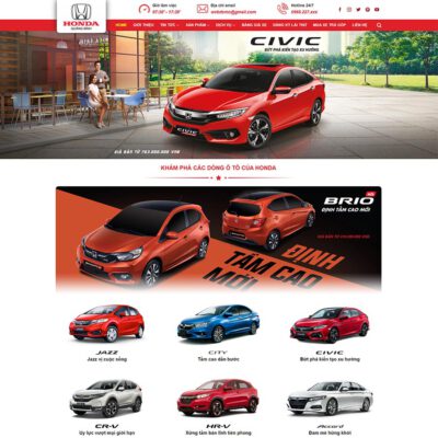 Thiết kế web bán ô tô Honda 03