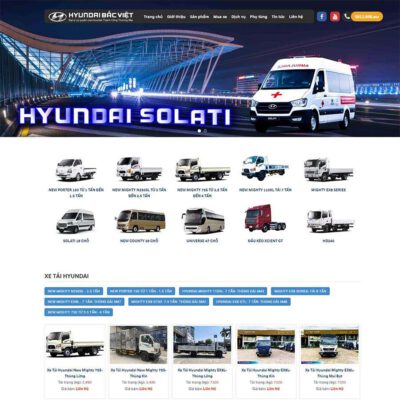 Thiết kế web bán ô tô Hyundai