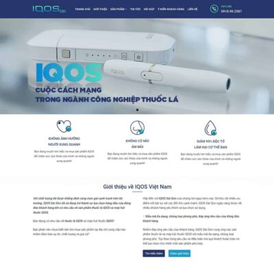 Thiết kế web thuốc lá điện tử