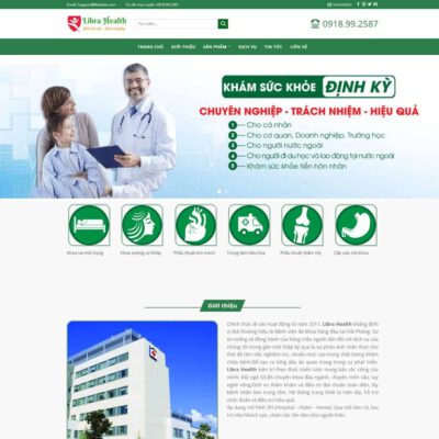 Thiết kế web dịch vụ, phòng khám sức khỏe