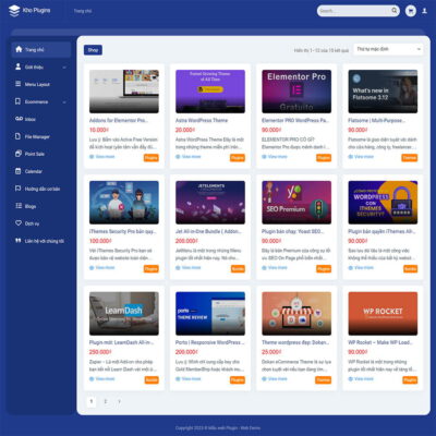 Thiết kế web bán plugin, theme
