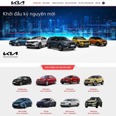 Thiết kế web bán ô tô KIA