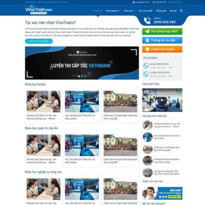 Thiết kế web trung tâm luyện thi