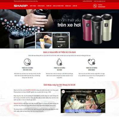 Thiết kế web landing page giới thiệu máy lọc khí