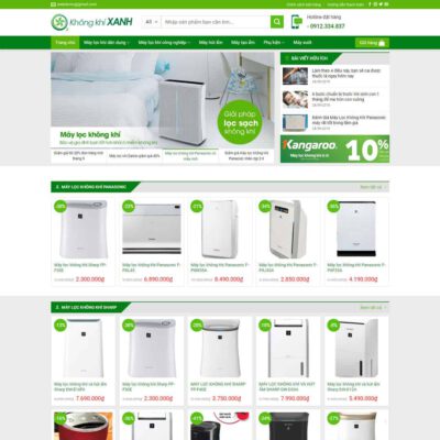 Thiết kế web bán máy lọc khí 02