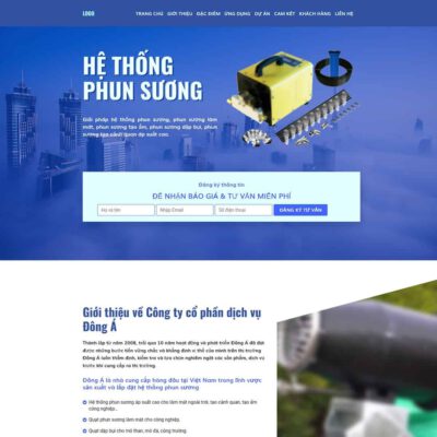 Thiết kế web landing page máy phun sương