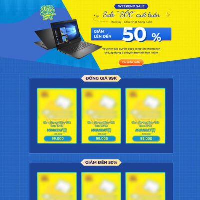 Thiết kế web landing page bán máy tính, laptop