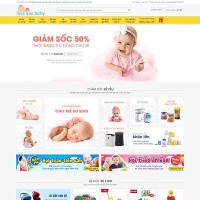 Thiết kế web bán sản phẩm mẹ và bé