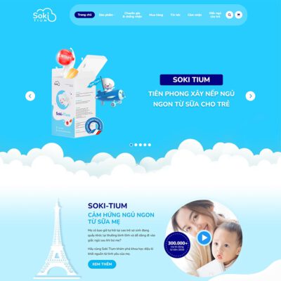 Thiết kế web bán sữa cho bé
