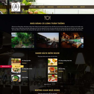Thiết kế web nhà hàng 02