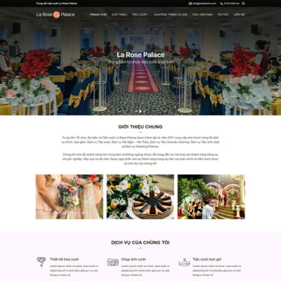 Thiết kế web nhà hàng tiệc cưới