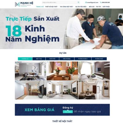 Thiết kế web công ty nội thất 14