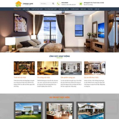 Thiết kế web công ty thiết kế, thi công nội thất 03